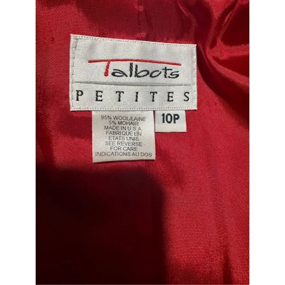 Talbots vintage Y2K plaid Stuart tartan preppy blazer 10P wool mohair blend - Picture 3 of 8